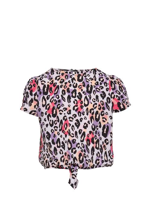 Kids Only Kogselma S/S O-Neck Knot Top Ptm Kids Only Patterned