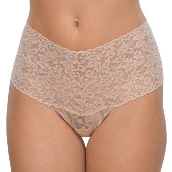 Hanky Panky Trusser Signature Lace Retro Thong Beige nylon One Size Dame