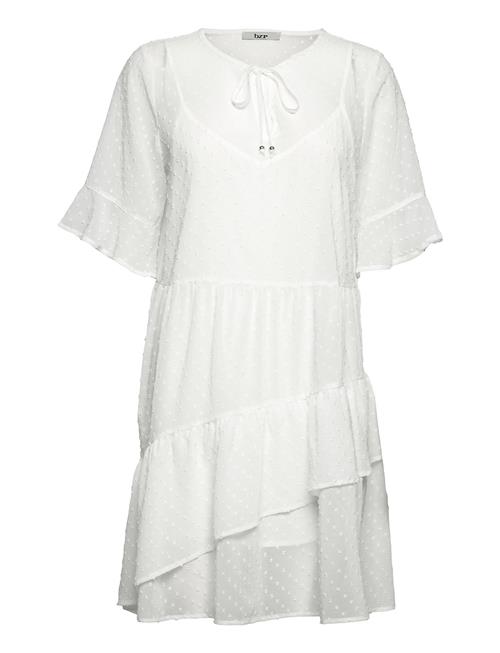 bzr Sheer Heather Dress Bzr White