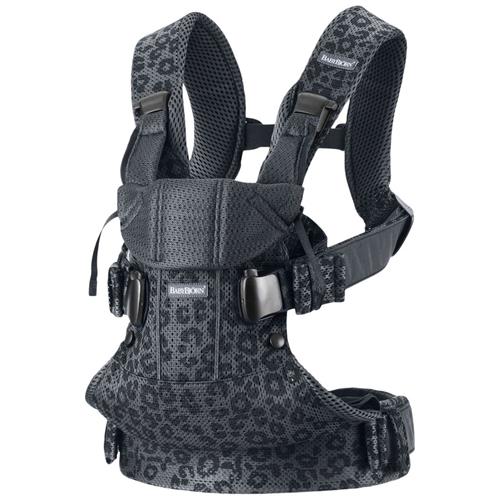 BabyBjörn One Air 3D Mesh Bæresele Anthracite Leopard | Grå | 0-3