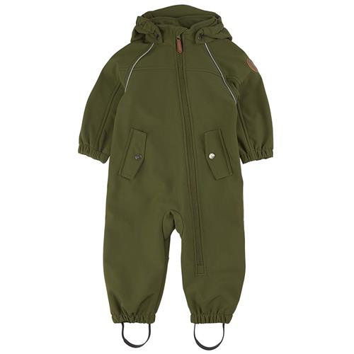 Se Kuling Gothenburg Softshell-overall Mosgrøn | Grønn | 74 cm ved Babyshop