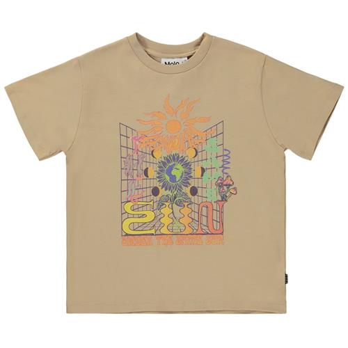 Se Molo GOTS Rodney T-shirt Ridge | Beige | 110 cm ved Babyshop