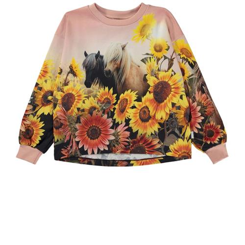 Molo GOTS Reniza Langærmet T-shirt Pony Sunflowers | Lyserød | 116 cm