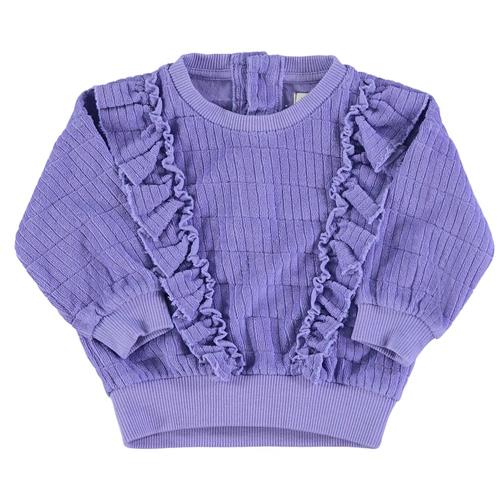 Piupiuchick Sweatshirt Med Flæsedesign Purple | Lilla | 18 months