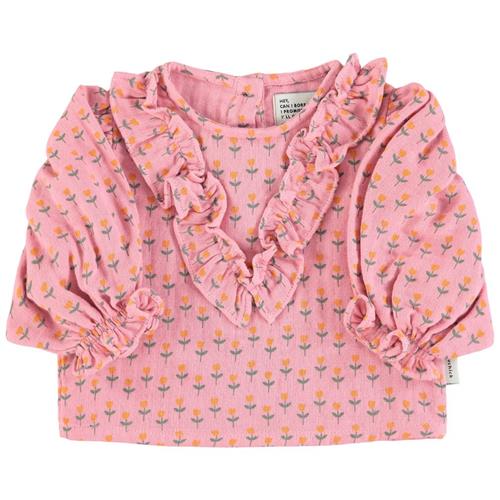 Se Piupiuchick Bluse Med Blomsterprint Pink | Lyserød | 8 years ved Babyshop