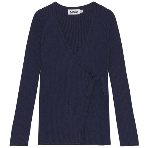 Se Molo Gwyn Cardigan Navy Sky | Marine blå | 122/128 cm ved Babyshop