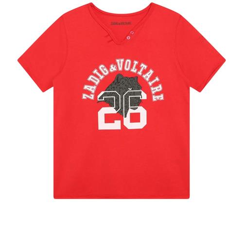 Se Zadig & Voltaire T-shirt Med Tryk Rød | Rød | 14 years ved Babyshop