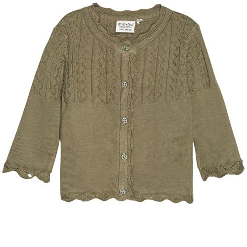 Se Minymo Cardigan Aloe | Grønn | 68 cm ved Babyshop
