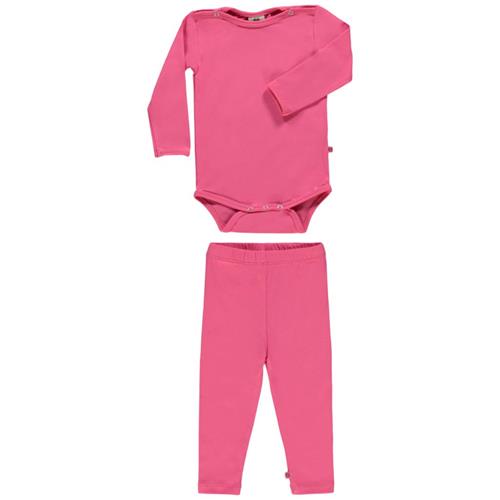 Se Småfolk Set Body Med Leggings Pink | Lyserød | 68 cm ved Babyshop