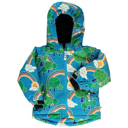 Småfolk Rainbow Landscape Mønstret Vinterjakke Ocean Blue | Blå | 2-3 years