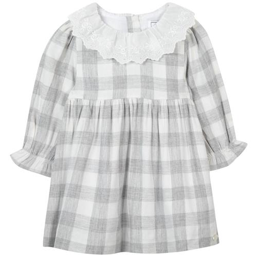 Se Tartine et Chocolat Gingham Kjole Grå | Grå | 9 months ved Babyshop