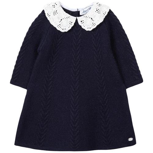 Tartine et Chocolat Strikket Kjole Navyblå | Marine blå | 6 months