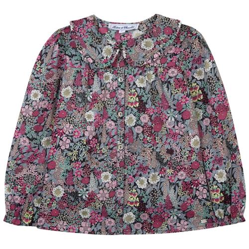 Se Tartine et Chocolat Blomstret Bluse Grå | Grå | 4 years ved Babyshop