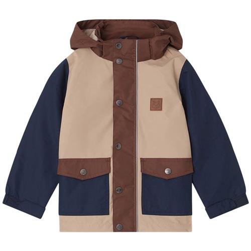 Kuling Stockholm Kontrastfarvet Skaljakke Sand/Navy/Brown | Beige | 74 cm