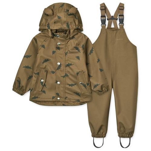 Se Liewood Dakota Softshell-sæt Bats Khaki | Grønn | 80 cm ved Babyshop