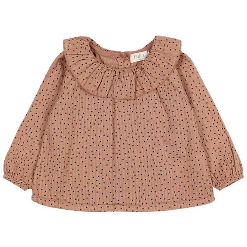 búho Prikket Bluse Cocoa | Rød | 12 months