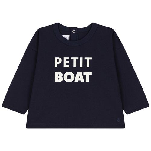 Petit Bateau Langærmet T-shirt Med Tryk Navyblå | Marine blå | 24 months