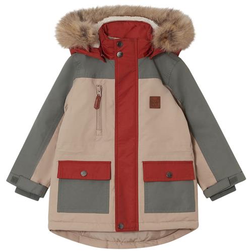 Kuling Val Thorens Kontrastfarvet Parka Green/Sand | Beige | 80 cm