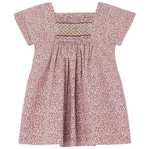 Se Bonpoint Pais Mønstret Kjole Ruby | Lyserød | 12 months ved Babyshop