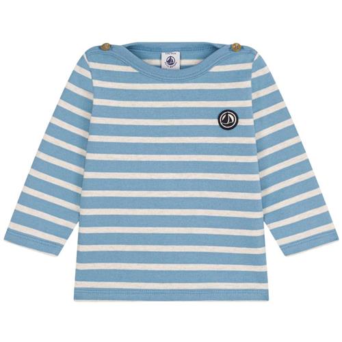 Petit Bateau Stribet Langærmet T-shirt Blå | Blå | 6 months