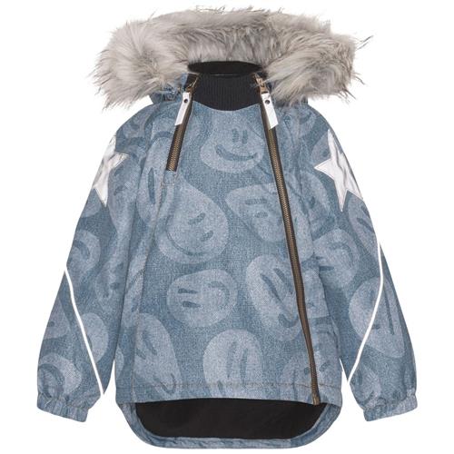 Se Molo Hopla Jakke Denim Swirley | Blå | 98 cm ved Babyshop