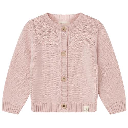 Se Little Jalo Strikket Uldcardigan Blush Pink | Lyserød | 62 cm ved Babyshop