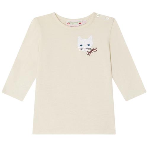 Bonpoint Tahsina Langærmet T-shirt Beige | Rød | 12 months