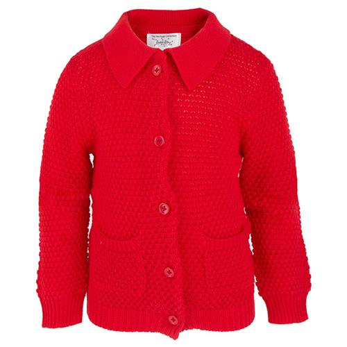 Se Rachel Riley Collared Cardigan Red | Rød | 6 months ved Babyshop