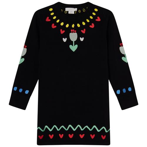 Stella McCartney Kids Strikket Kjole Sort 6 Y  Sort  6 år  kvinde