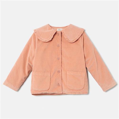 Se Cozmo Pinwale Corduroy Ruffle Jakke Pink | Lyserød | 3 years ved Babyshop