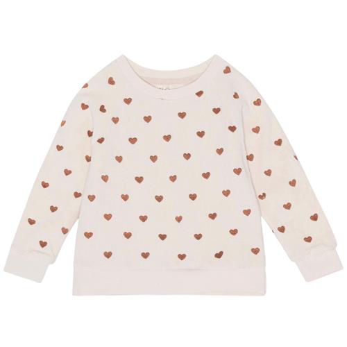 Se Flöss Pluto Hjertemønstret Sweatshirt Cremefarvet |  | 68 cm ved Babyshop