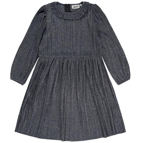 Se Molo Coralia Glitrende Kjole Navy Sky | Marine blå | 98/104 cm ved Babyshop