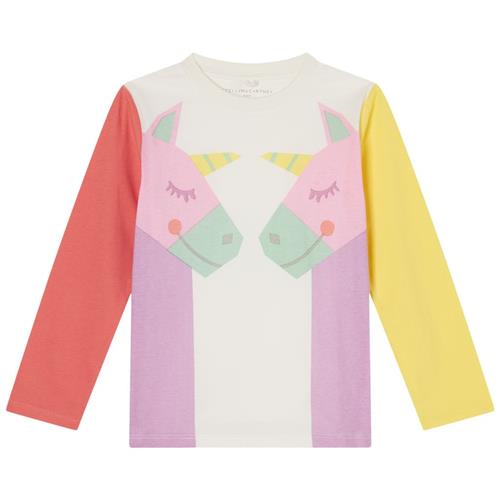 Stella McCartney Kids Langærmet T-shirt Med Tryk Cremefarvet |  | 10 years