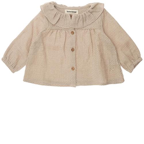 Tocoto Vintage Polka Dot Baby Bluse Brown | Beige | 6 months