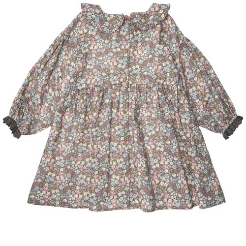 Tocoto Vintage Mini Liberty Flowers Kjole Dark Grey | Grå | 4 years