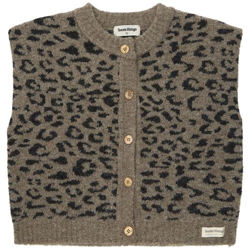 Tocoto Vintage Animal Print Knit Vest Brown | Brun | 10 years