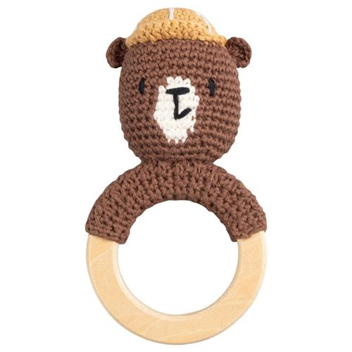 Se sebra Bear Hækling Ringklap Brun | Brun | 0-3 ved Babyshop