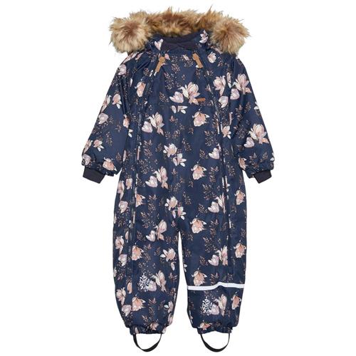 Se Minymo Blomstret Baby Dragtedragt Parisian Night | Marine blå | 86 cm ved Babyshop