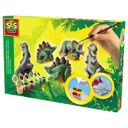 Se SES Creative Dinosaurs Håndværkssæt | Gul | 6-10 ved Babyshop