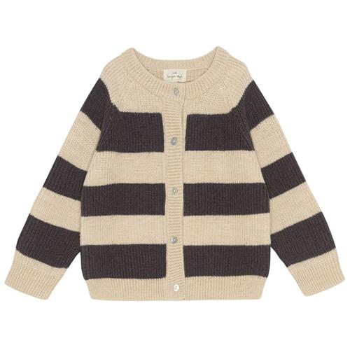 Konges Sløjd Vitum Stribet Strikket Cardigan Magnet | Beige | 2 years