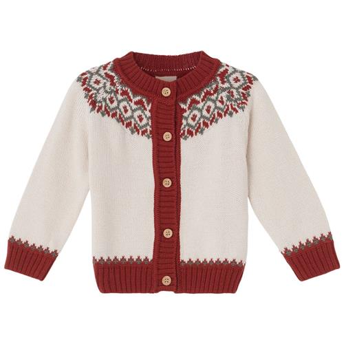 Buddy & Hope Kerstin Cardigan Med Julestrik Cremefarvet |  | 74/80 cm