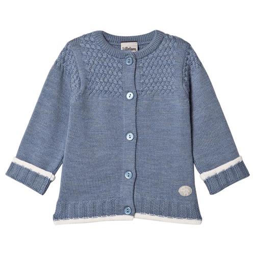 Se Lillelam Classic Cardigan Mellemblå | Blå | 104 cm ved Babyshop