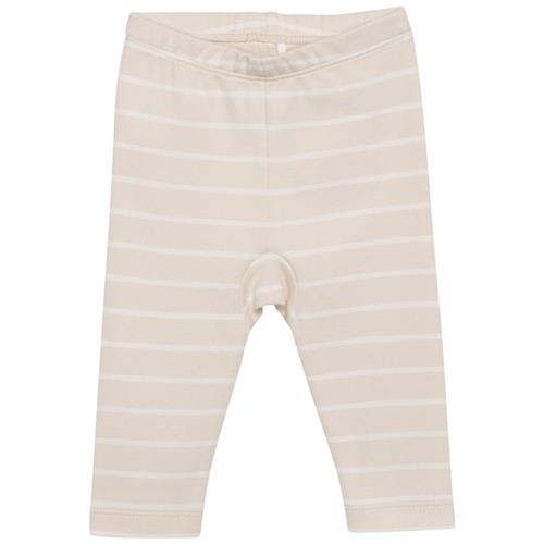Fixoni Stribede Leggings Oatmeal 68 cm  Beige  68 cm  Unisex