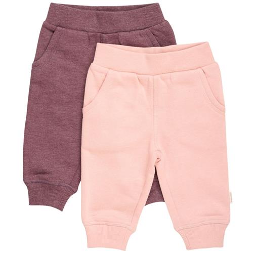 Se Minymo 2-pak Joggingbukser Misty Rose | Lyserød | 68 cm ved Babyshop