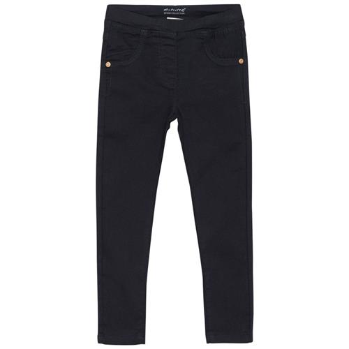 Se Minymo Jegging Blue Night | Marine blå | 110 cm ved Babyshop