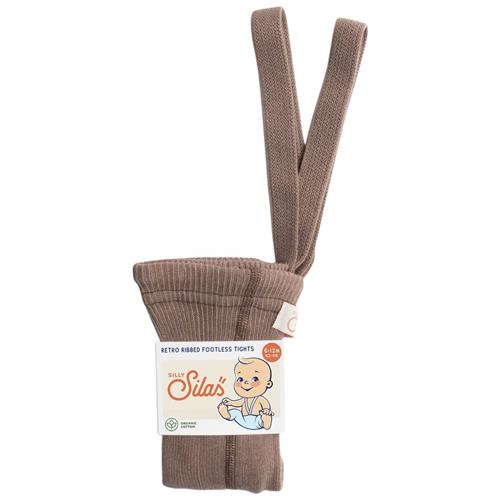 Se Silly Silas GOTS Fodsløse strømpebukser Granola | Brun | 3-4 years ved Babyshop