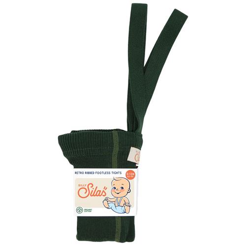 Se Silly Silas GOTS Fodsløse strømpebukser Dark Forest Green | Grønn | 2-3 years ved Babyshop