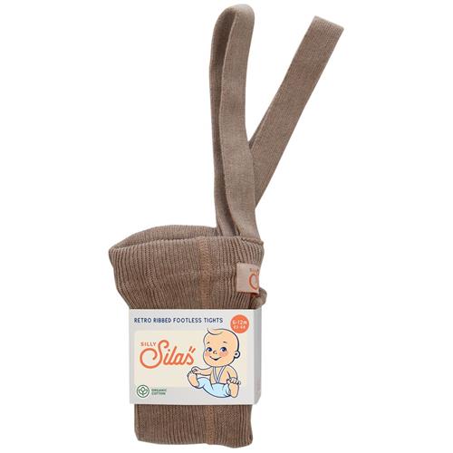 Silly Silas GOTS Fodsløse strømpebukser Cocoa Blend | Brun | 3-4 years