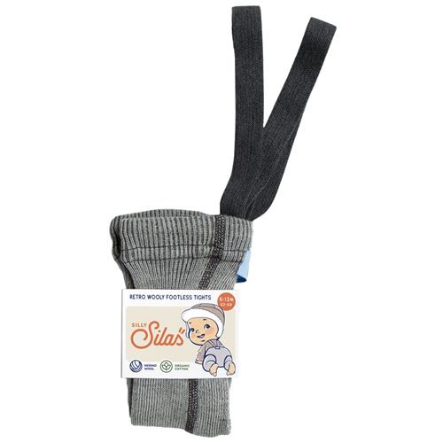 Se Silly Silas Wooly Fodsløse Strømpebukser Granite Grey | Grå | 1-2 years ved Babyshop