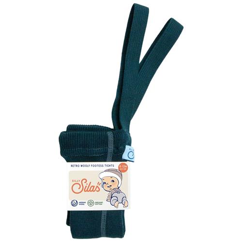 Se Silly Silas Wooly Fodsløse Strømpebukser Blue Sapphire | Blå | 6-12 months ved Babyshop